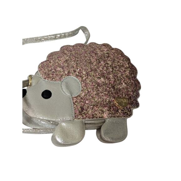 Charm It! Mini Hedgehog Crossbody Bag for Girls Glitter Pink Silver - Picture 2 of 5